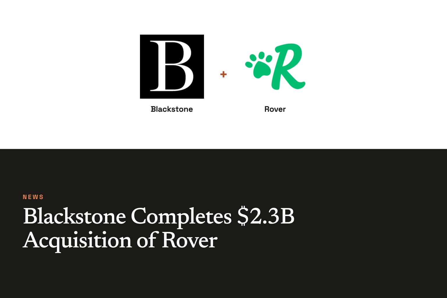 Blackstone Completes $2.3B Acquisition of Rover