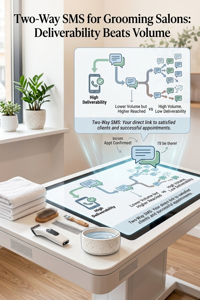 Two-Way SMS for Grooming Salons: Deliverability Beats Volume